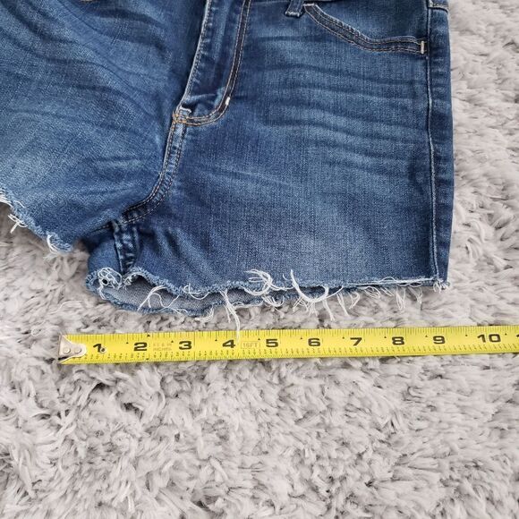 HOLLISTER High Rise Super Skinny Raw Hem Denim Shorts - Picture 2 of 8